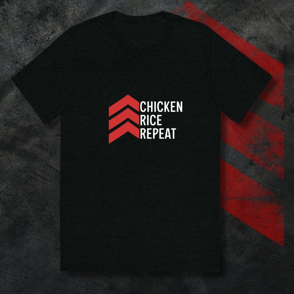
                  
                    "Chicken. Rice. Repeat." Short Sleeve Shirt 1st-detachment-nutrition
                  
                